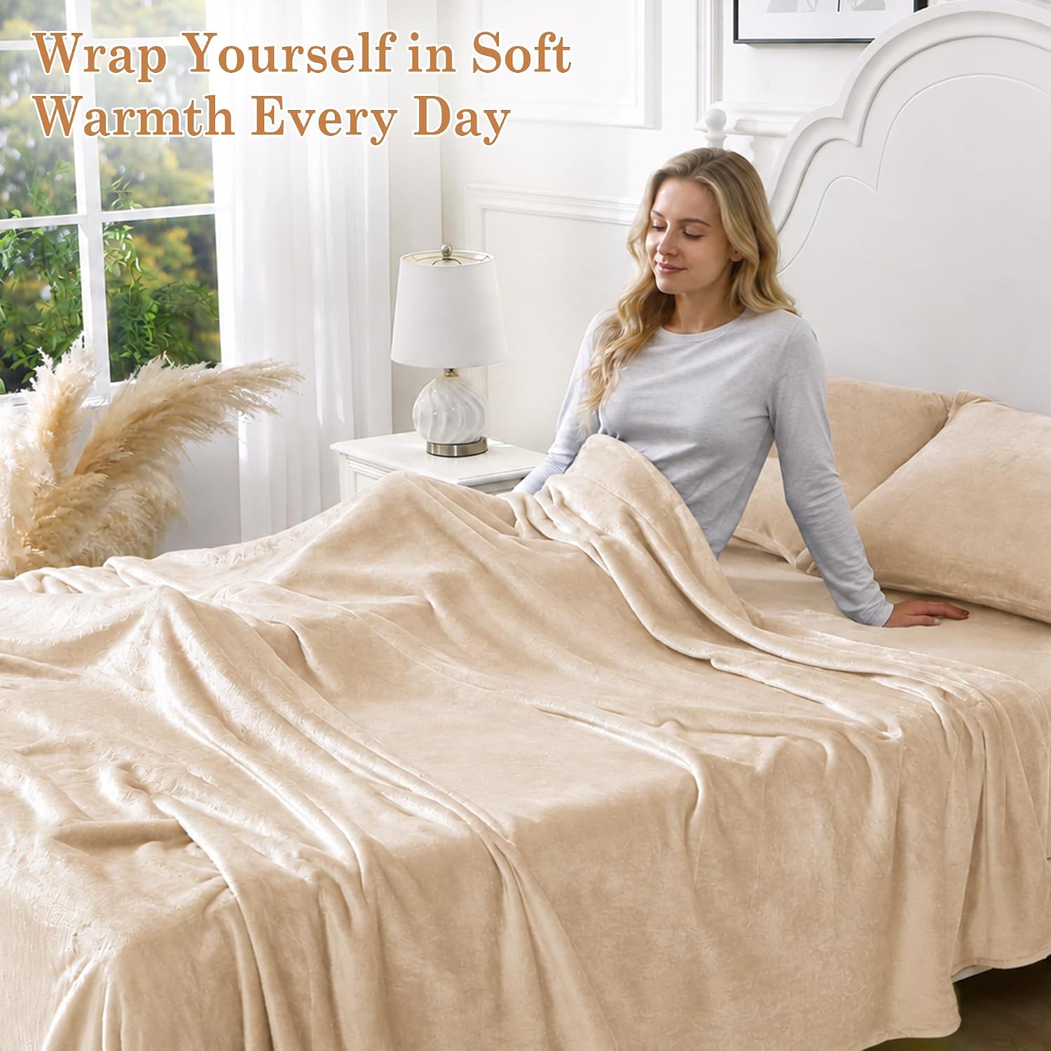 Detalle 2 de Viviland VSHTSANDK King Fleece Sheet Set, 200 GSM, 15-Inch Deep Pocket