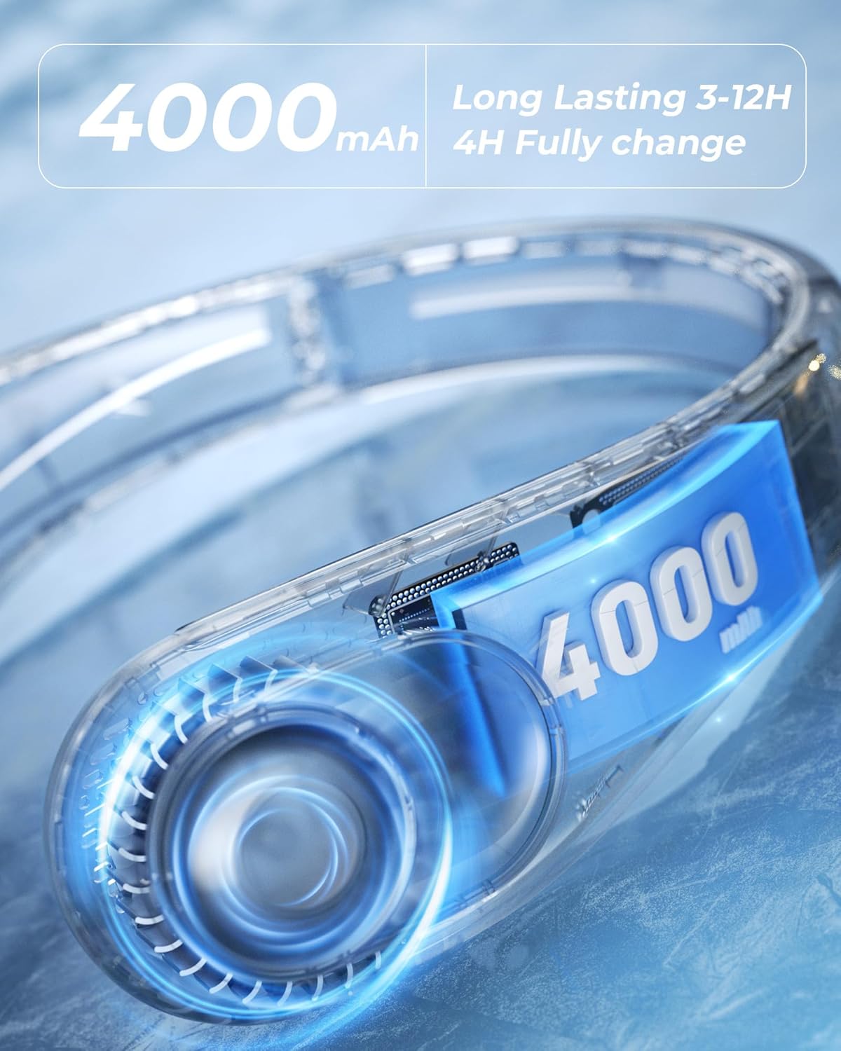 Thumbnail 2 de TUNISE Neck Fan: Personal USB-C Neck Fan with LED Display and 4100 RPM