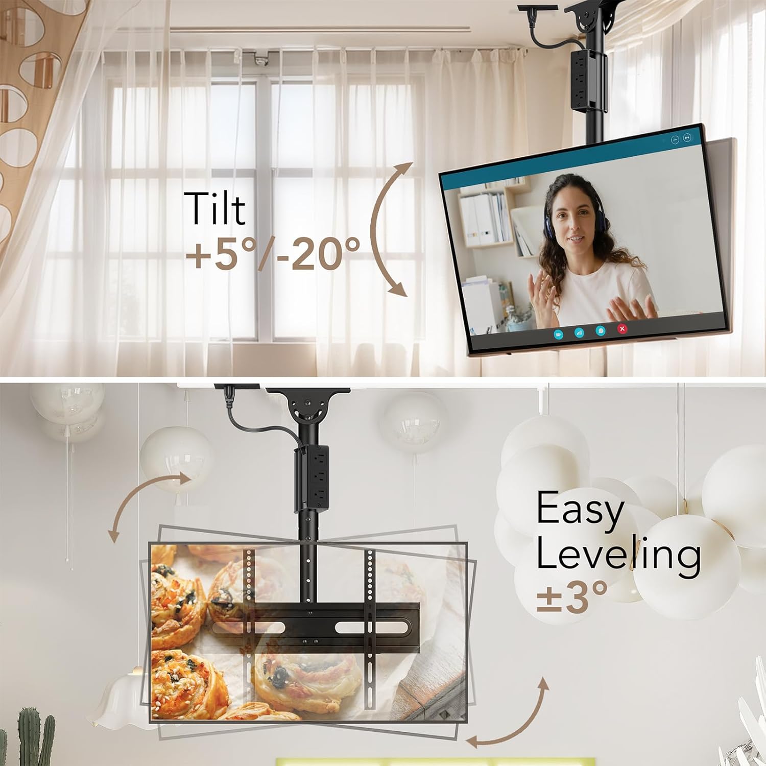 Thumbnail 2 de AX WABER Ceiling TV Mount 110lbs