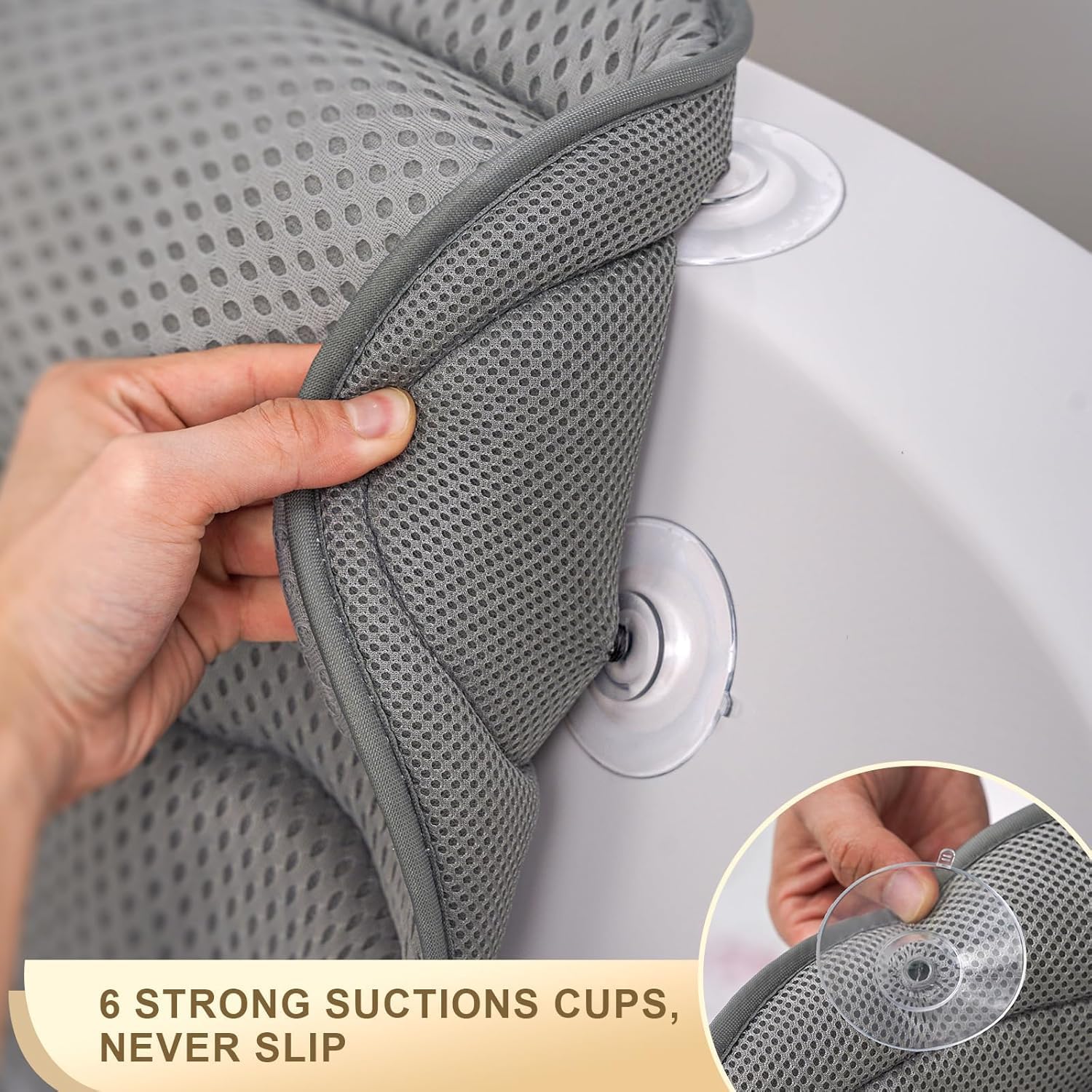 Detalle 2 de Bath Pillow Luxury Bathtub Pillow 17x18.5in