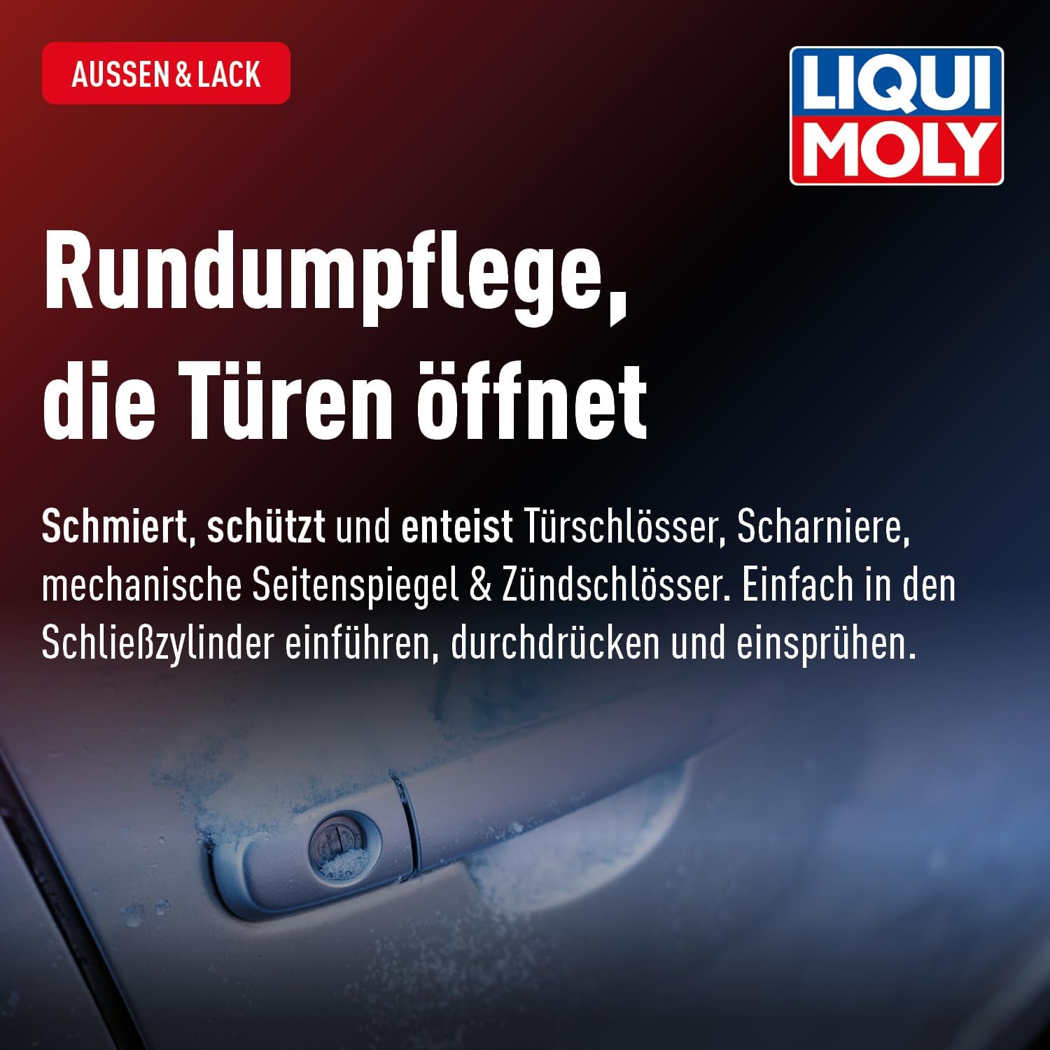 Detalle 2 de LIQUI MOLY Türschlosspflege – Enteiser & Schmiermittel für Schließzylinder, Zündschlösser und Türschlösser (50 ml)