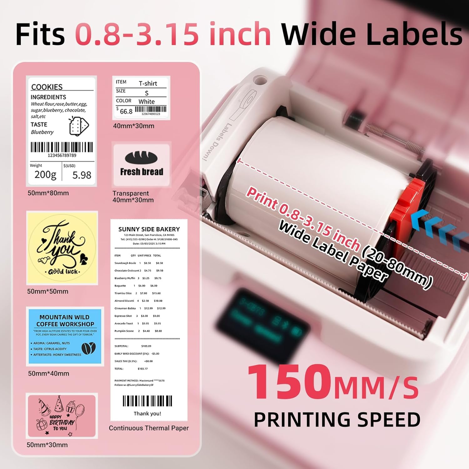 Thumbnail 1 de ORGSTA T003 imprimante thermique 50 mm/s 🖨️