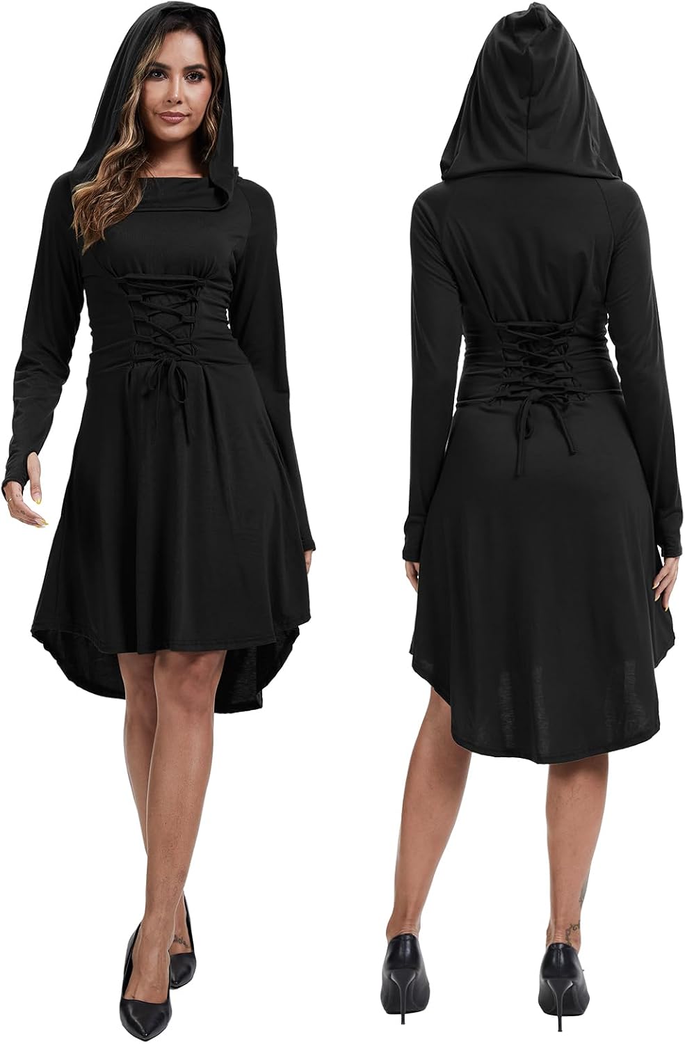 Thumbnail 3 de TSIRNK Gothic Kleid Damen XXL 🧙♀