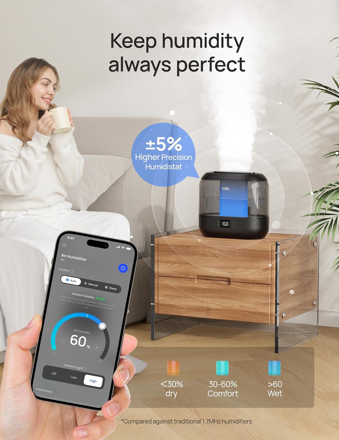 Thumbnail 5 de Dreo Smart Humidifier 4L for Bedroom ๐ง