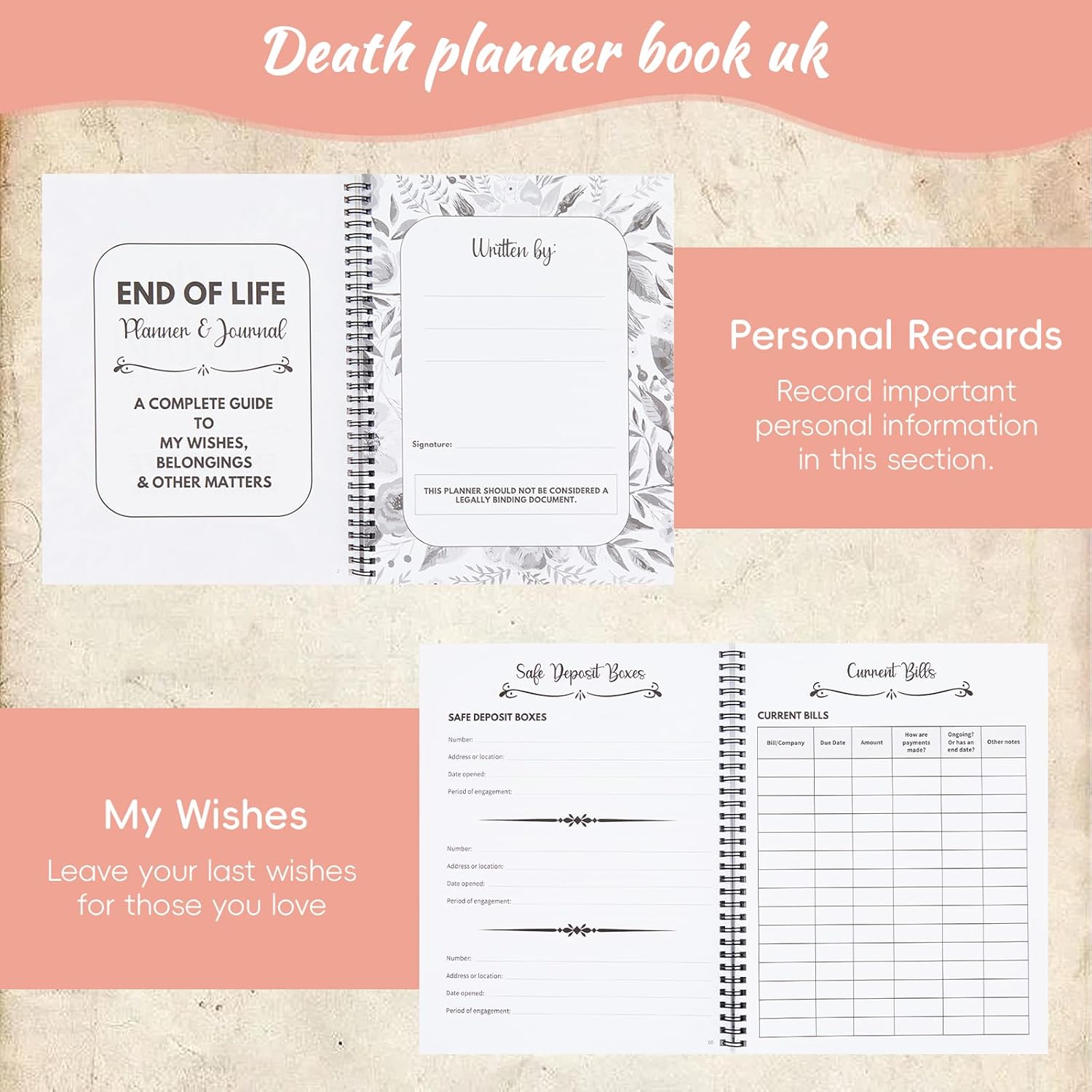 Thumbnail 3 de When I’m Gone Planner UK end of life organiser – Final wishes, funeral plans, and family information book