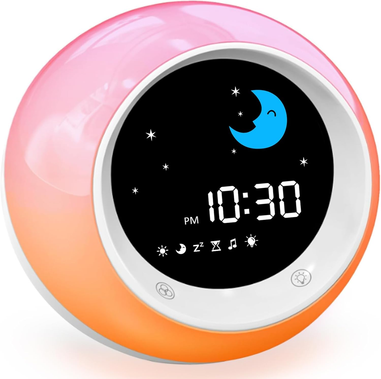 Detalle de iHoo Toddlers Sleep Training Clock: Sun & Moon Wake Clock for 2–9 Years