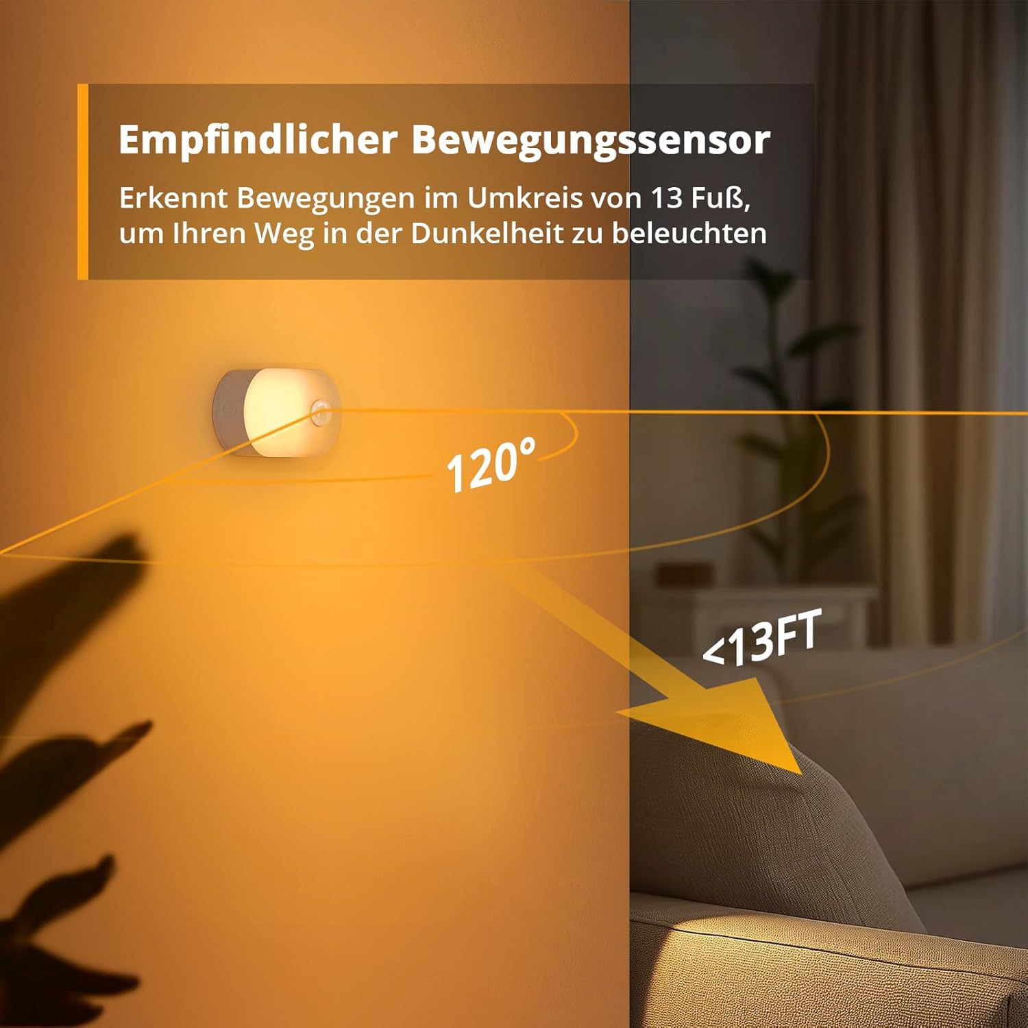 Thumbnail 3 de Lyridz Nachtlicht Bewegungsmelder 2er Set