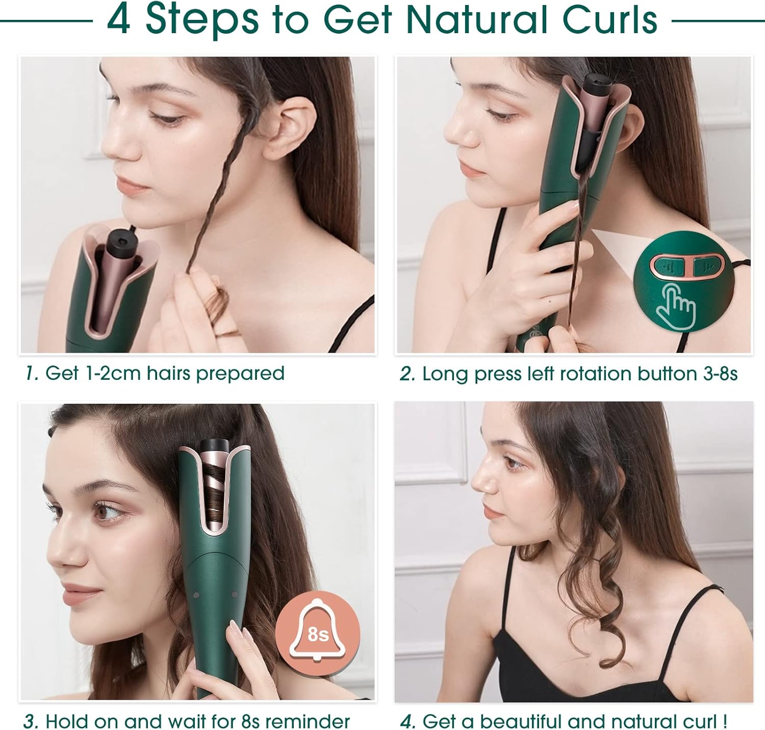 Detalle de janelove automatic hair curler 170°-230°