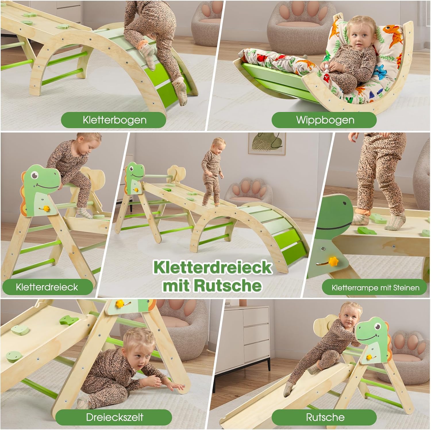 Thumbnail 6 de 7-in-1 Montessori Kletterdreieck 65 kg