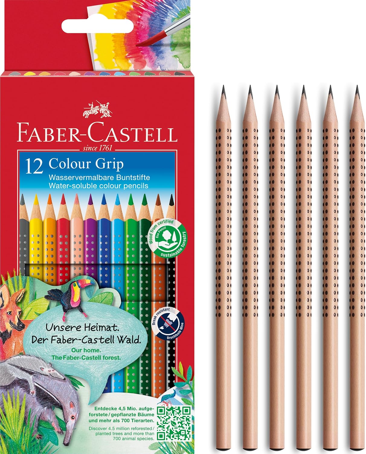 Thumbnail 6 de Faber-Castell Buntstifte Set, 24 Farben mit Neonfarben – Griffstabilität und vielseitige Anwendung