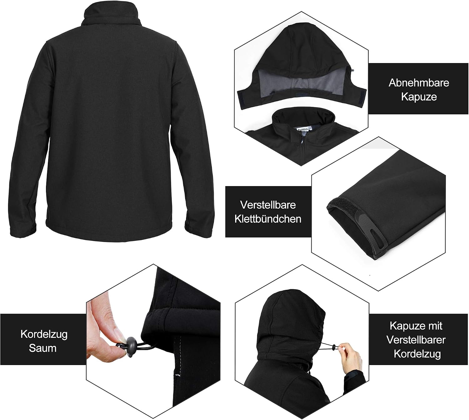 Thumbnail 4 de 33 000ft Softshelljacke Herren Wasserdicht Warm