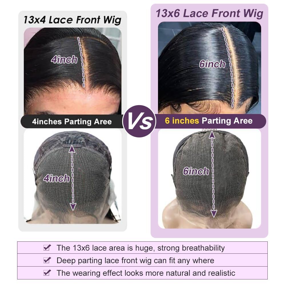 Thumbnail 3 de VXCVAE 30 Inch 13x6 HD Lace Front Human Hair Wig (220% Density, Body Wave)