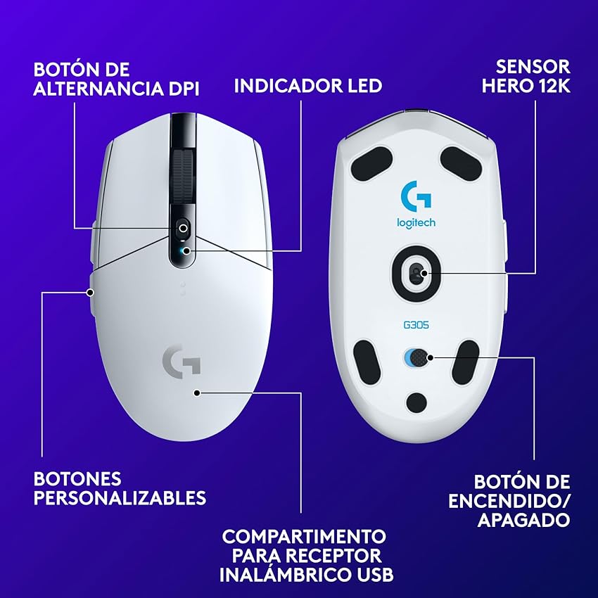 Thumbnail 5 de Logitech G305 LIGHTSPEED Ratón Gaming Inalámbrico 🎮 12K DPI