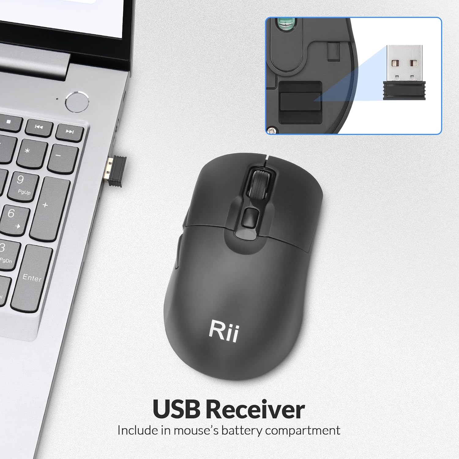 Detalle de Rii RK209 wireless keyboard set 10 m range