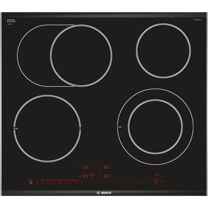 Detalle de Bosch PKN675DP1D vitrocerámica 4 zonas