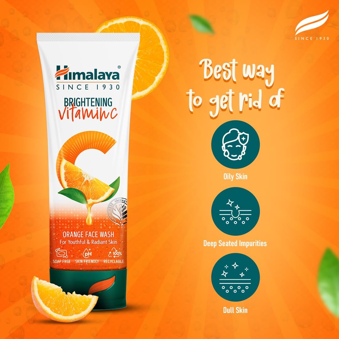 Thumbnail 4 de Himalaya Lavaggio Viso Luminoso alla Vitamina C Arancia – Detergente Viso Luminoso, 100 ml