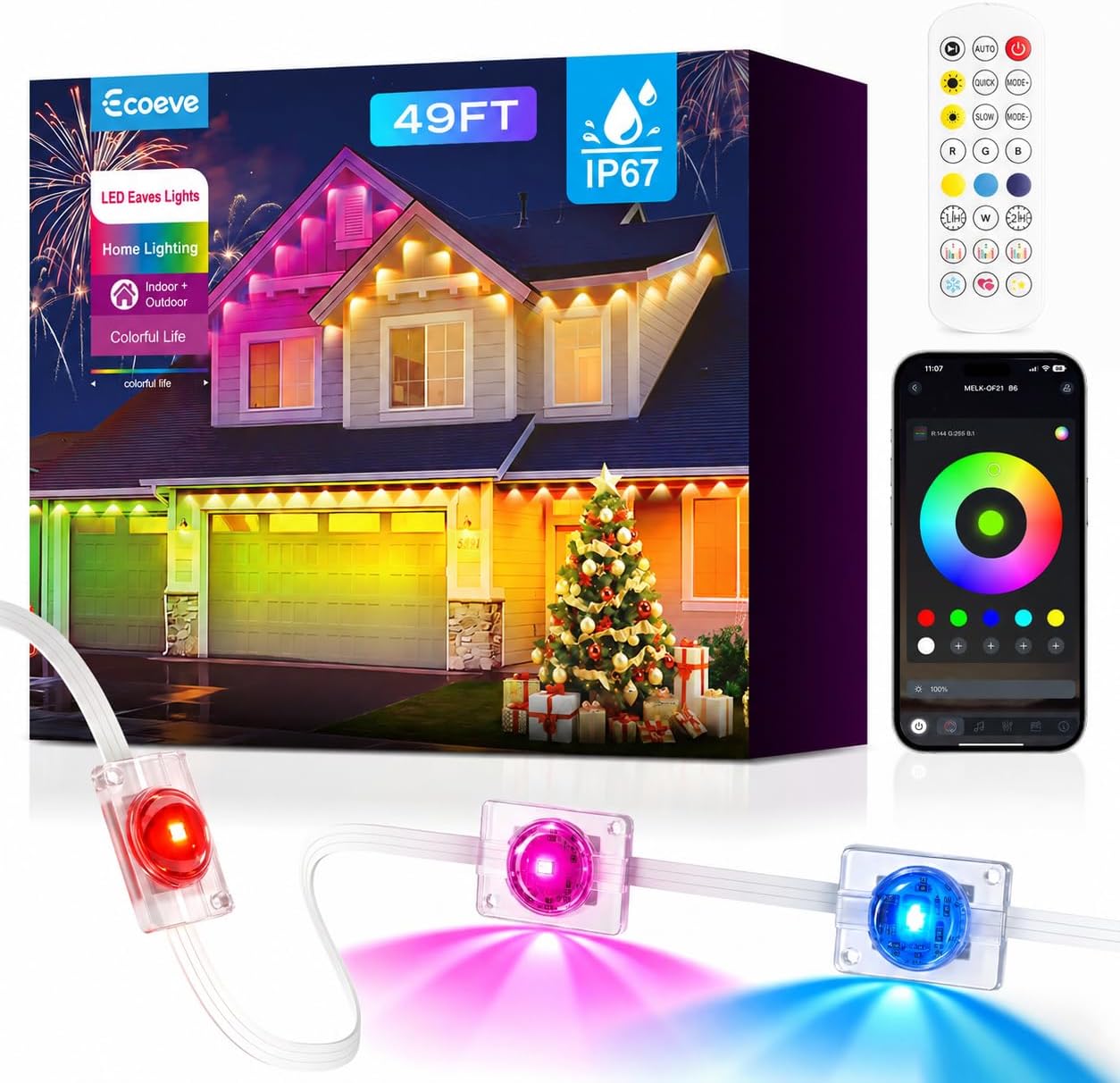 Detalle de Ecoeve Outdoor Lights 49ft