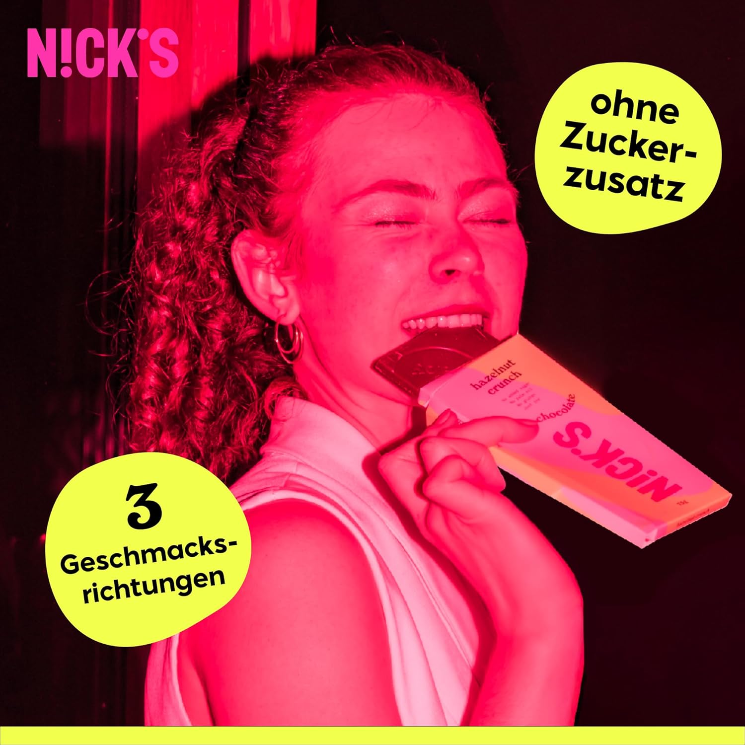 Thumbnail 3 de NICKS Schokolade Tafeln Mix ohne Zuckerzusatz (glutenfrei, Low Carb, ohne Palmöl) – Keto-Schokoladen-Mischpackung 3×75 g