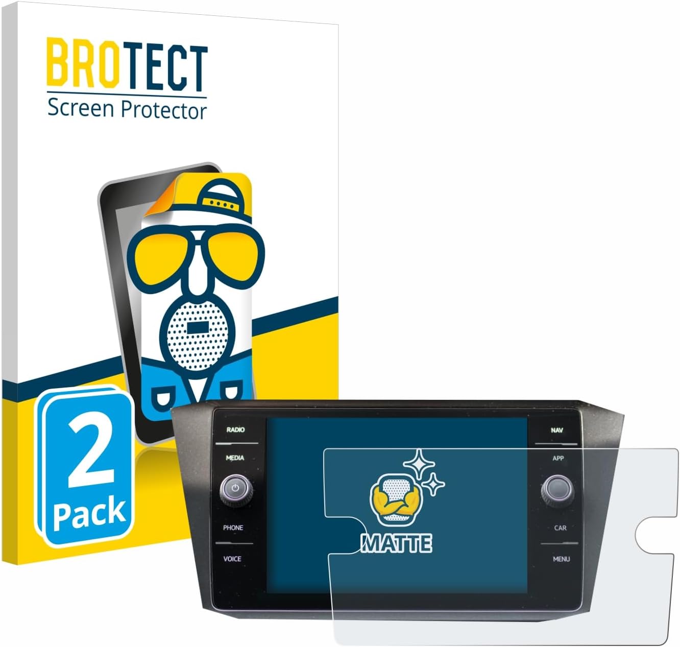 Detalle de BROTECT Protector Pantalla Anti-Reflejos para Volkswagen Discover Media 2 unidades
