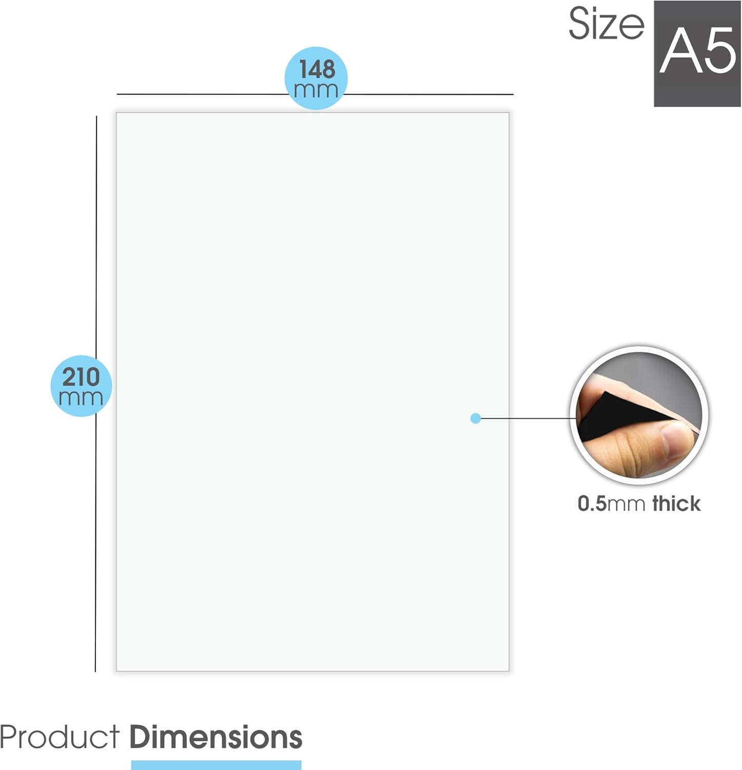 Thumbnail 1 de TMS A5 Magnetic Whiteboard 148×210 mm 📝