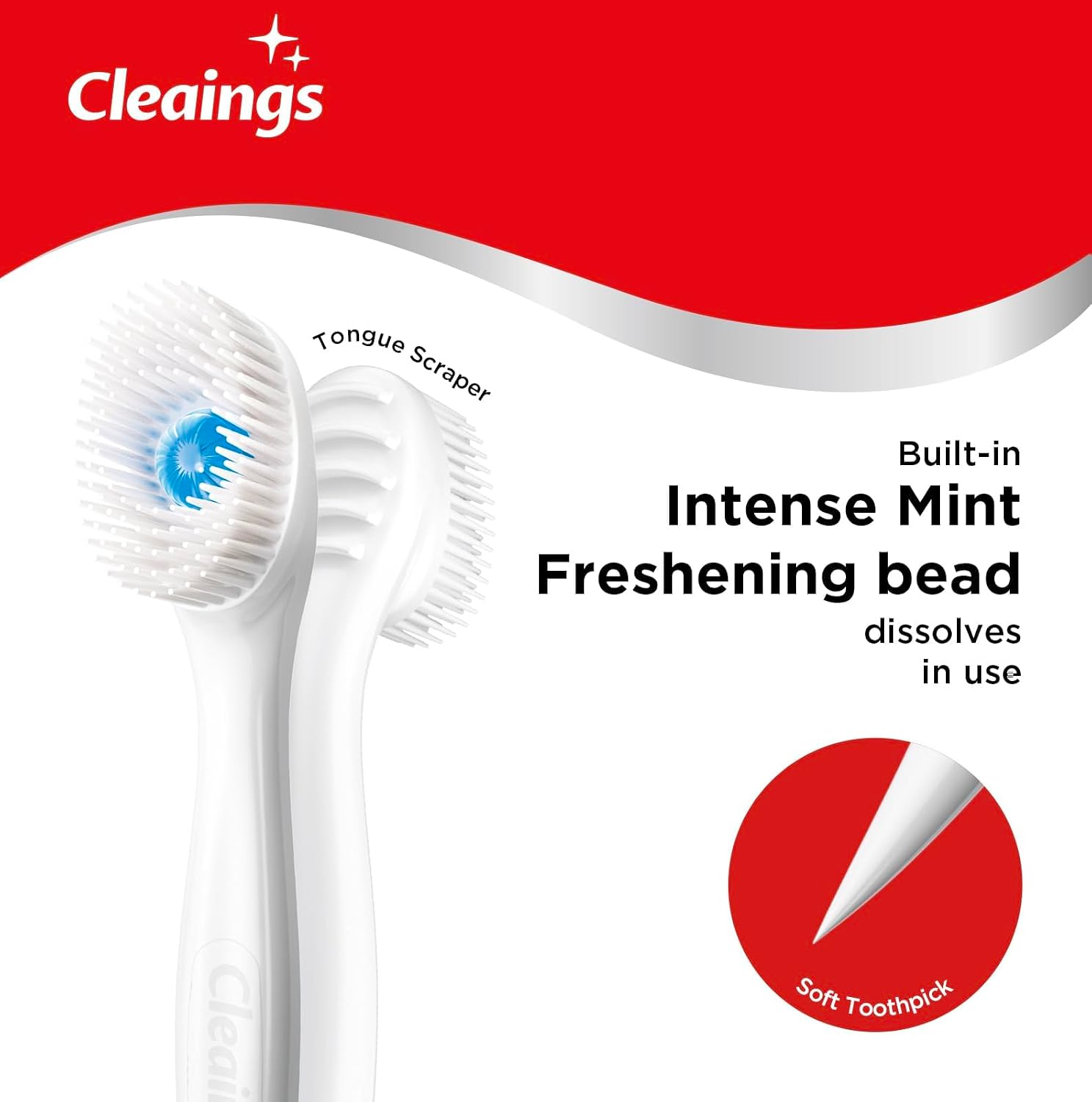 Detalle de cleaings Disposable Travel Toothbrush 24 Count — 4-in-1 Mini Toothbrush with Built-in Toothpaste