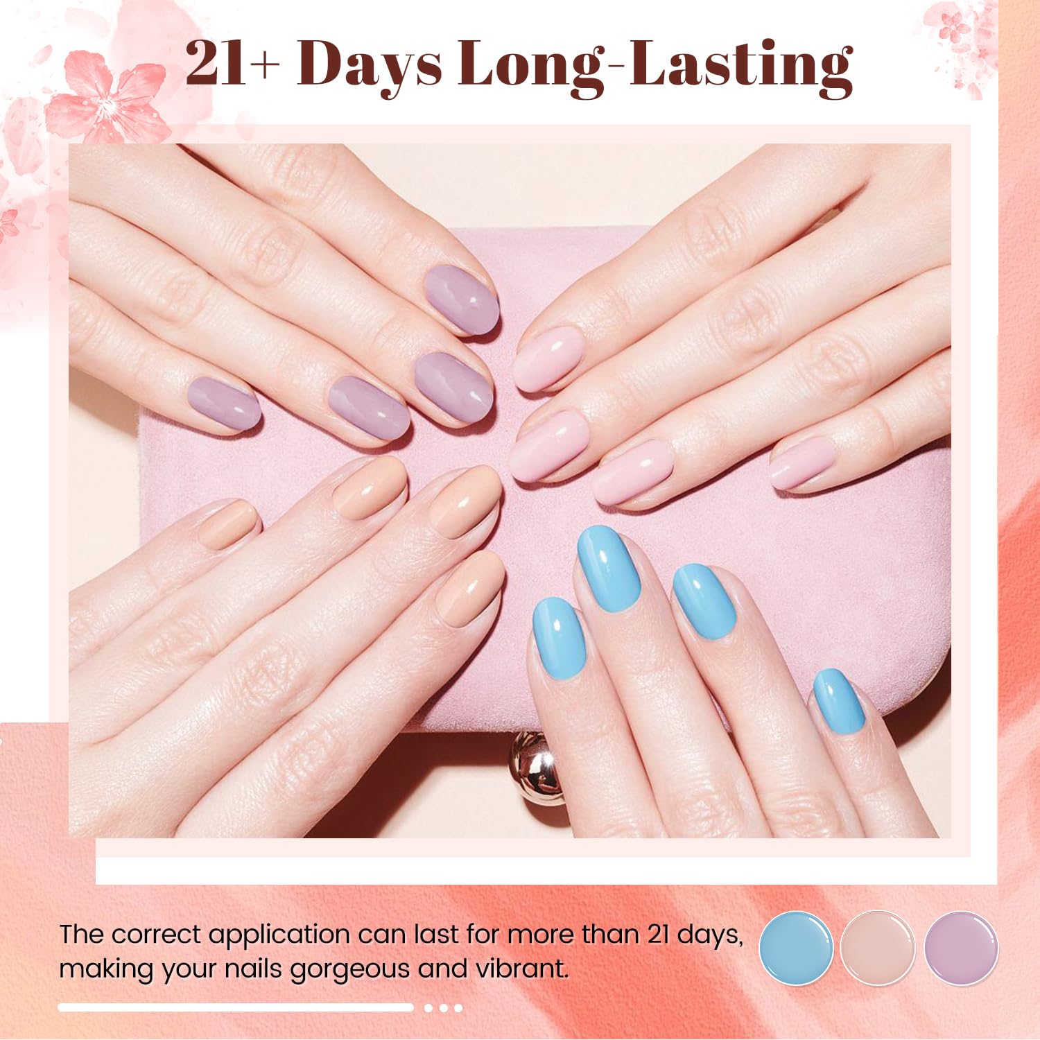 Thumbnail 4 de JODSONE 23-Piece Gel Nail Polish Set with Base, Glossy Top Coat, and Matte Top Coat