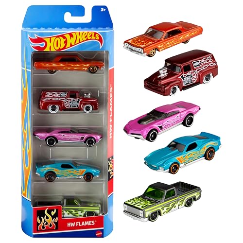 Detalle de Hot Wheels Confezione da 5 Veicoli – Collezione 1:64 con temi diversi (modelli possono variare)