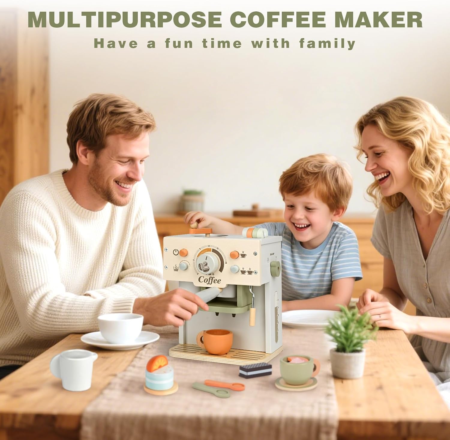 Thumbnail 4 de Dreamon Kinder-Kaffeemaschine 15-teilig aus Holz