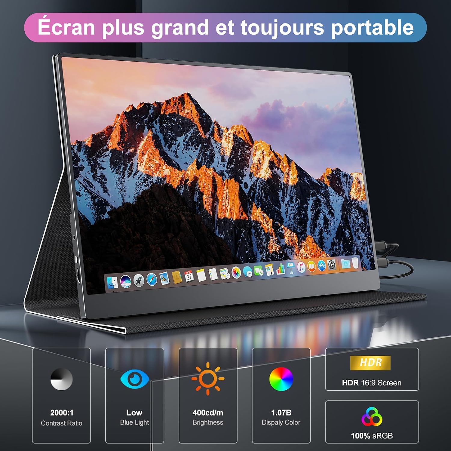 Detalle de CUIUIC GS156B2 écran portable 15,6 pouces