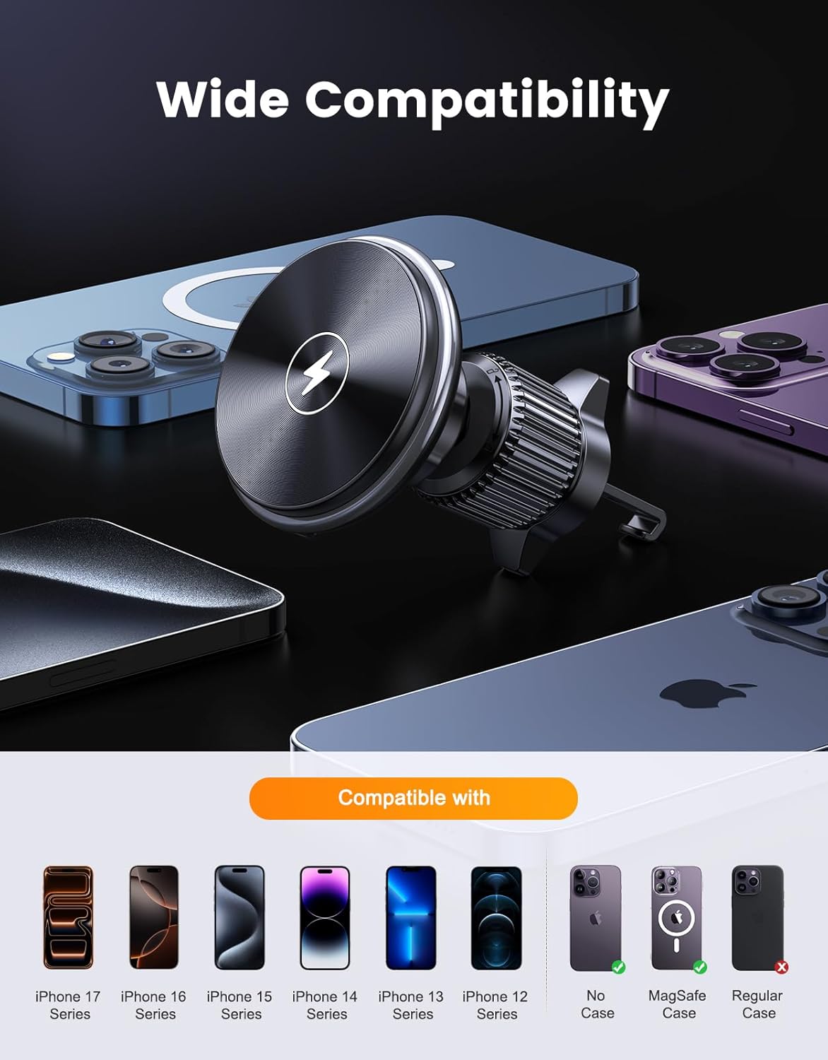 Thumbnail 6 de EOIWUY MagSafe Car Mount 15W Fast Charging