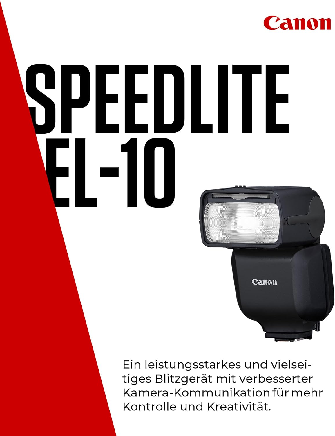 Detalle de Canon Speedlite EL-10 Blitzgerät – kompakte Blitzlösung mit Leitzahl 40 für Canon EOS R und mehr