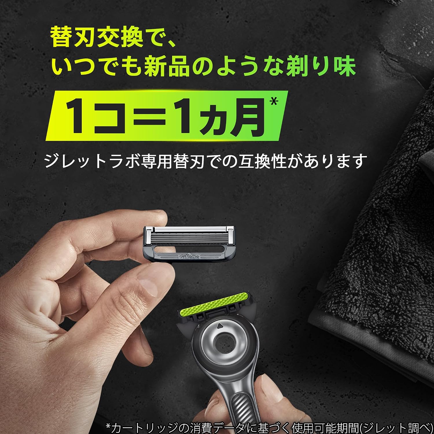 Thumbnail 6 de Gillette Labs メンズカミソリ 角質除去バー搭載、替刃4個・スタンド付き