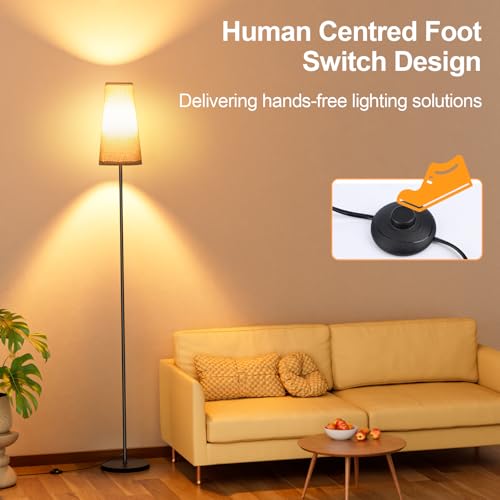 Thumbnail 2 de Wudyfei LED Floor Lamp, 67" Tall, Black – 9W Bulb with 3 Colour Temperatures
