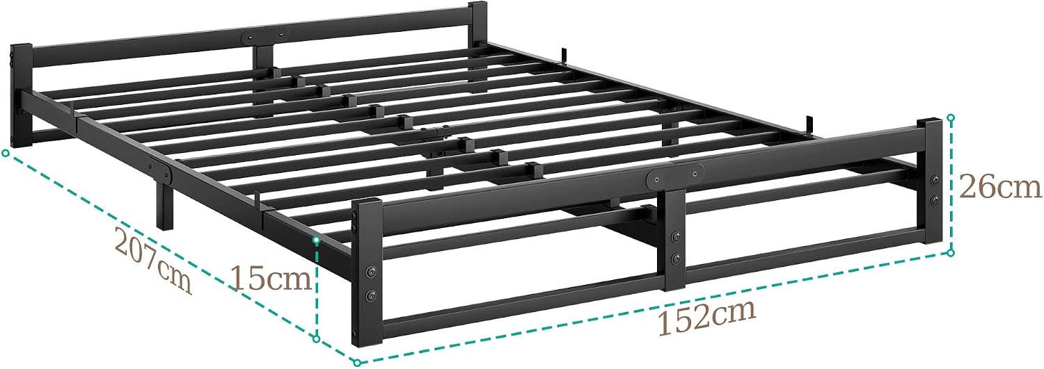 Thumbnail 1 de VECOCHO 1016G-6y Queen Metal Bed Frame, 6-Inch Low Profile, Black