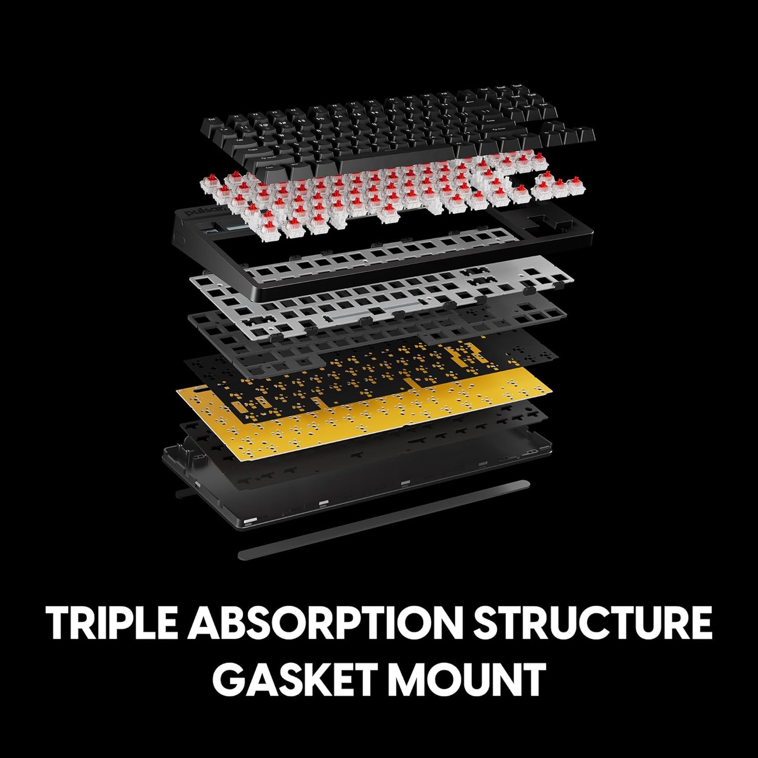 Thumbnail 5 de Pulsar Gaming Gears XBOARD MS – clavier mécanique gamer à hot-swap (montage sur joint TKL) avec balayage 35K et sondage 8K