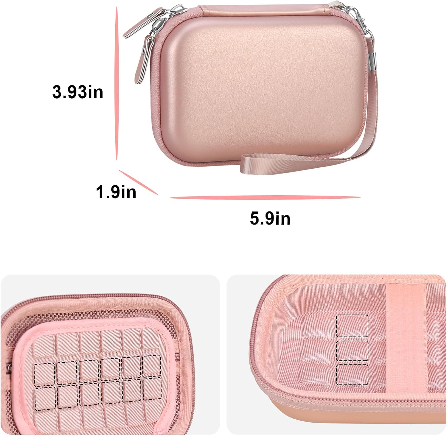 Detalle de Canboc Carrying Case for Canon Zoemini 2 compact photo printer (Rose Gold)