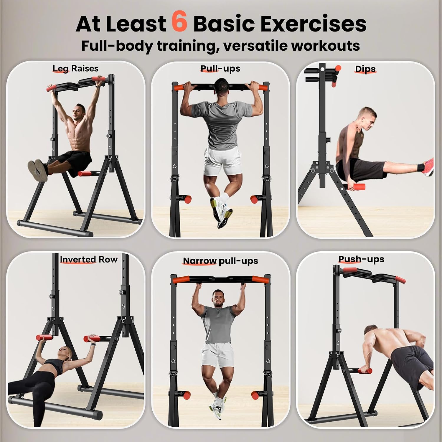 Thumbnail 4 de WATBKHE Power Tower Pull Up Dip Station Foldable: Multi-Function Home Gym