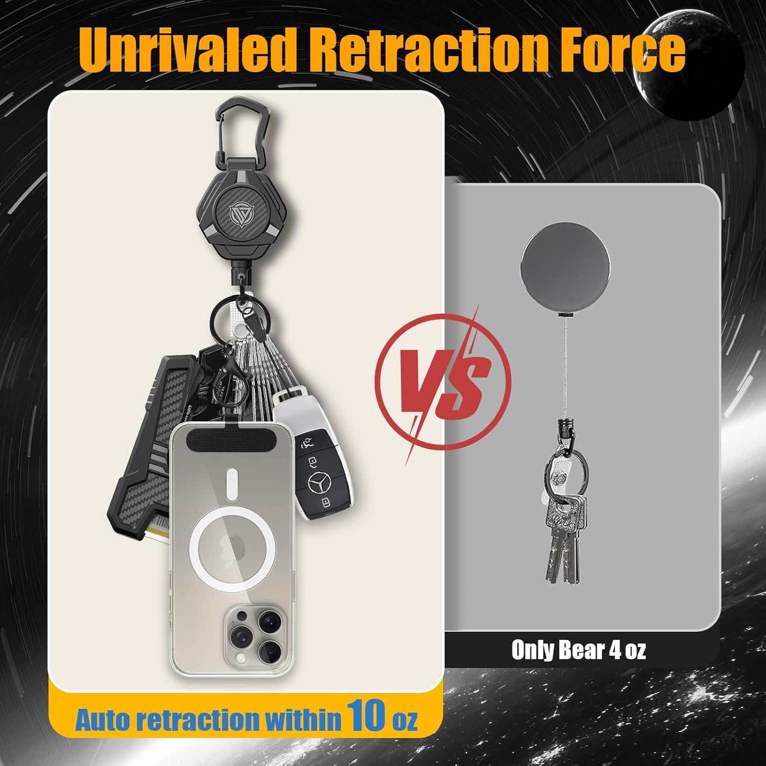 Detalle 2 de Oaridey Magnetic Retractable Keychain 31.8" cord ๐