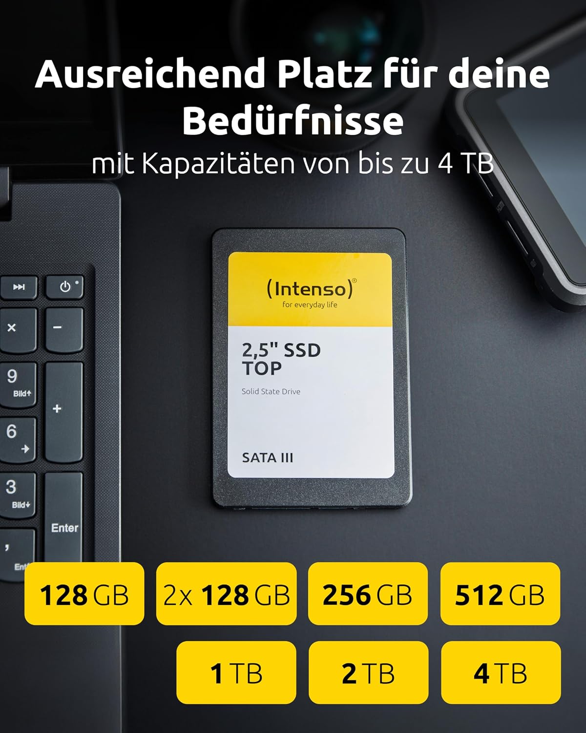 Detalle 2 de Intenso 3812460 Sata III Top Performance – SSD 2,5 cala, 1 TB, SATA 6 Gb/s