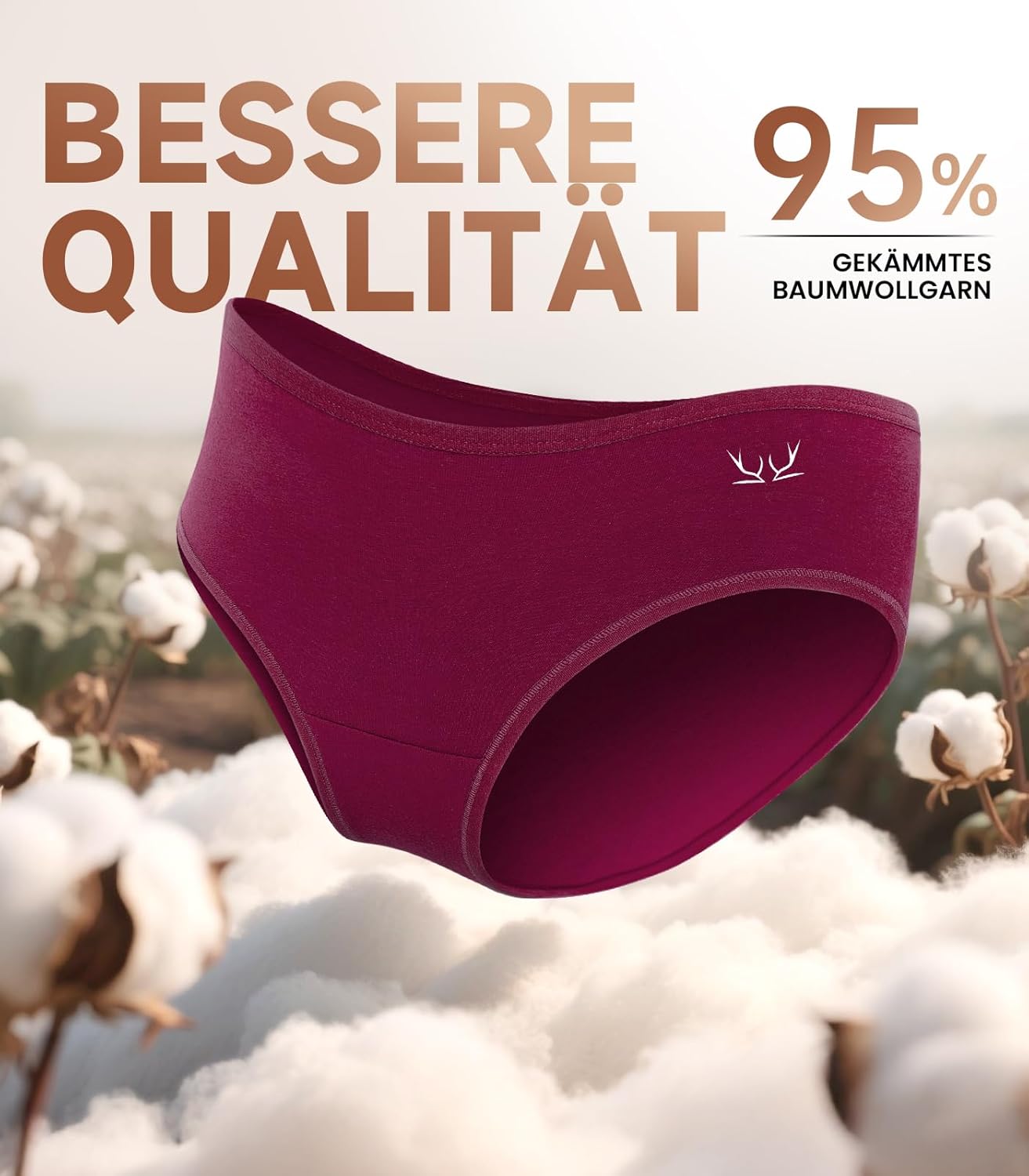 Detalle 2 de PULIOU Culotte Femme Coton – Lot de 5/6, Slip coton bas confortables (XS-XXL)