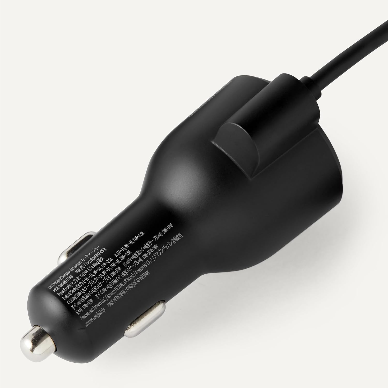 Detalle 2 de Amazon Basics Fast-Charging Car Charger 60W 🔌