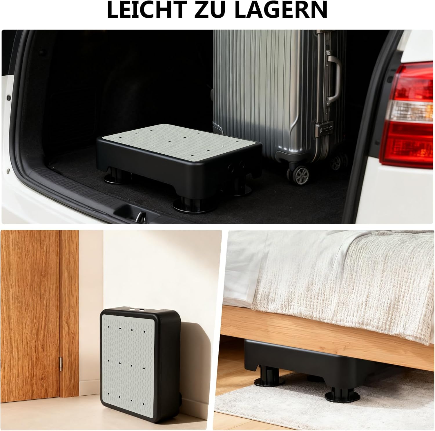 Detalle 2 de Aukimo Marchepied antidérapant avec Plateforme et 5 pieds – capacité 250 kg