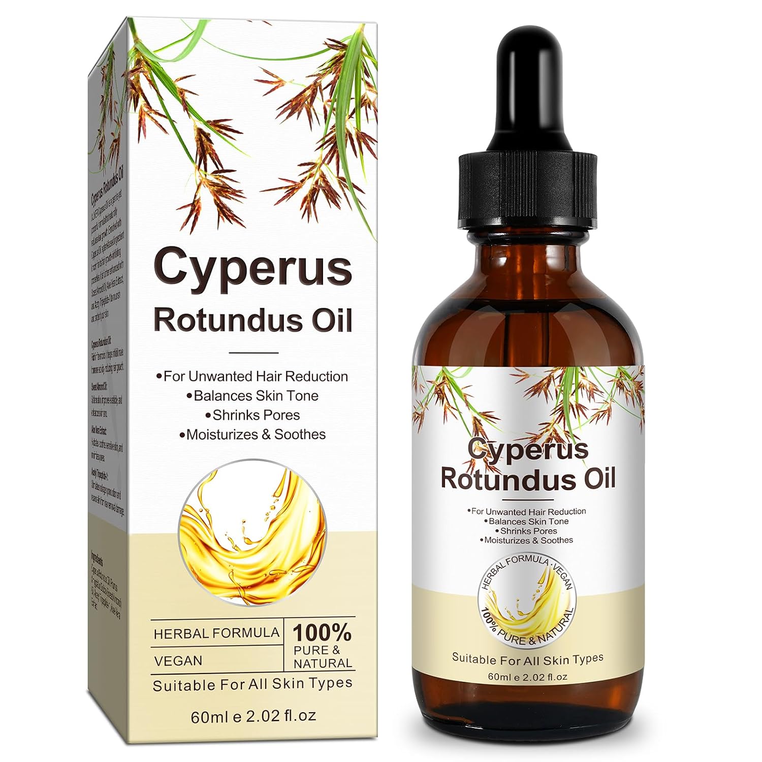 Detalle de NIFEISHI Cyperus Rotundus Oil, 2.02 fl oz