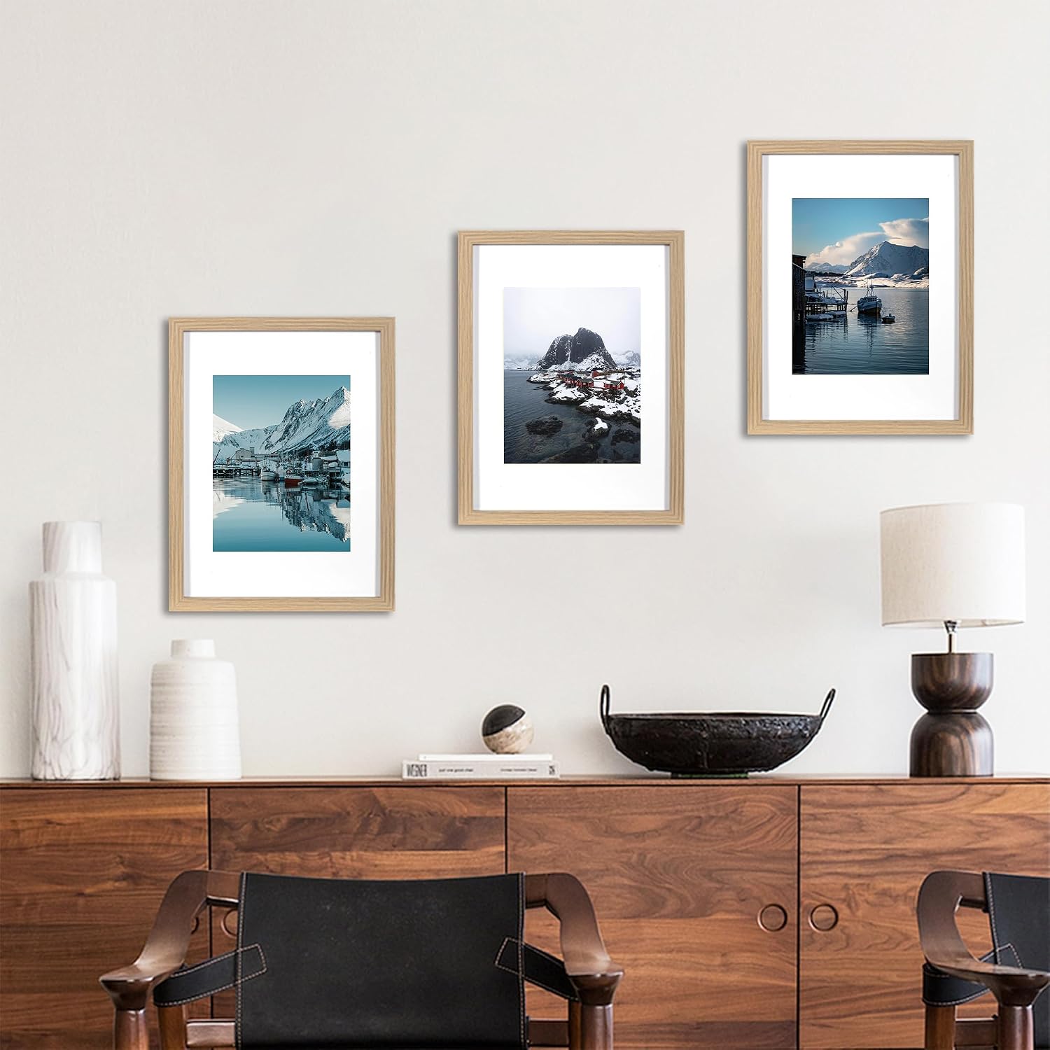 Detalle de KAIWIN Picture Frame Grey A4 set of 3