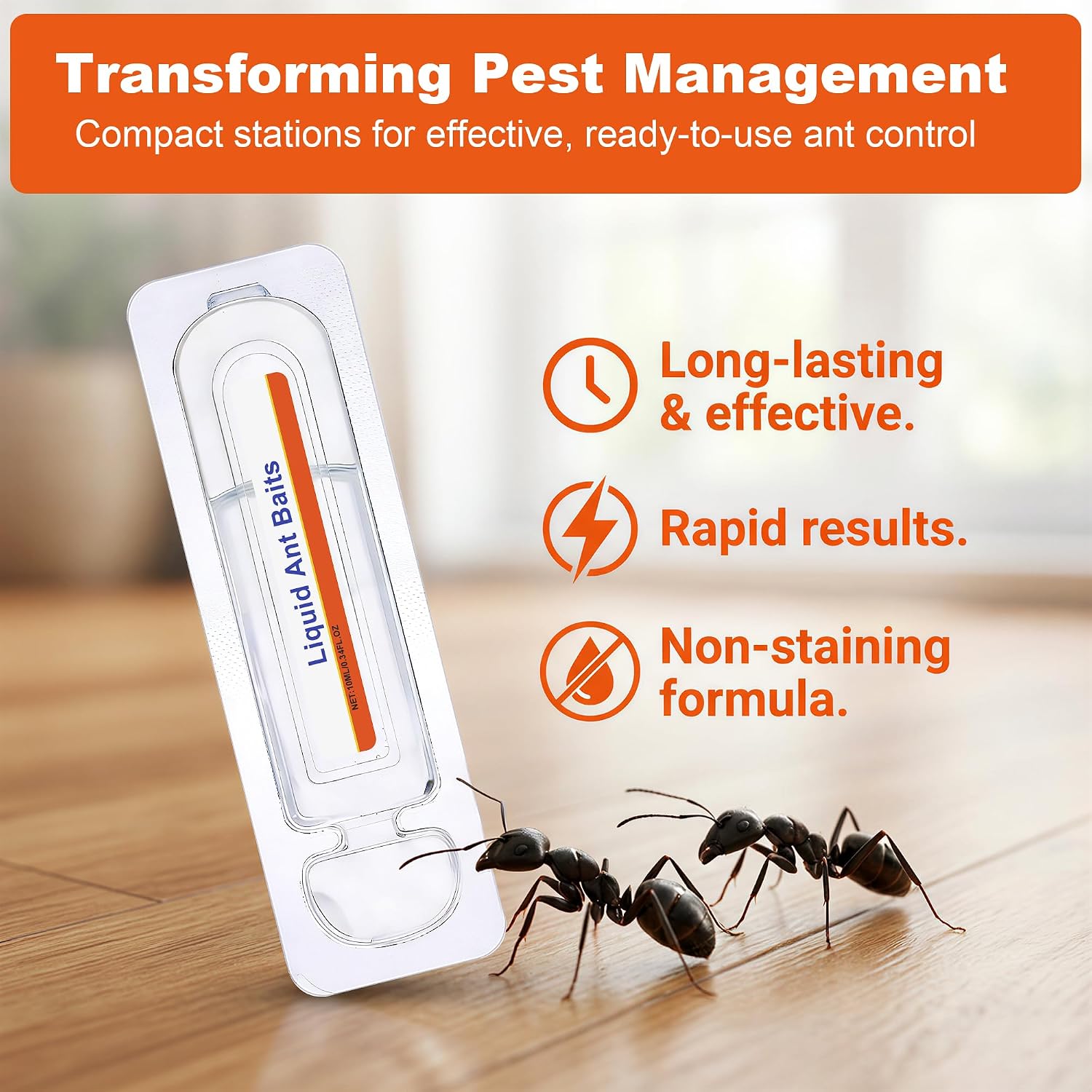 Thumbnail 1 de Ant Killer Bait Stations – Pet Safe Indoor Liquid Ant Traps (16 x 10 ml) for Home Use