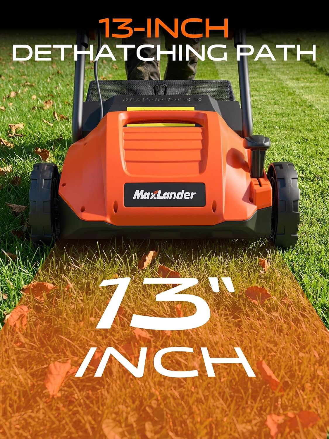 Detalle de MAXLANDER 9f73ed3b-036c-4c8e-9f5c-6dc6846cb8ef 13-Inch 12-Amp Lawn Dethatcher and Scarifier