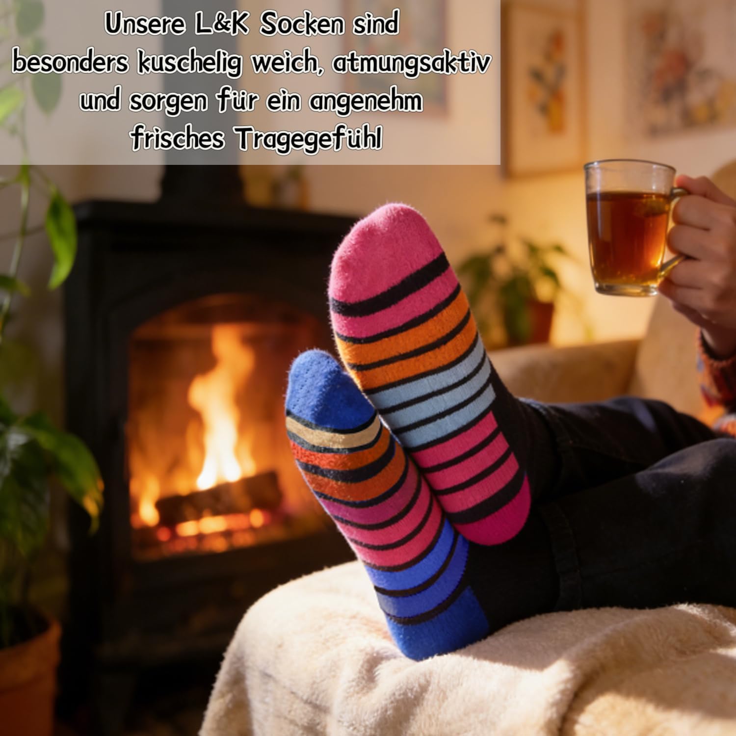 Detalle 2 de L&K-II Lot de 6 ou 12 paires de chaussettes mi-mollet coton femme (sport & loisir) 2237