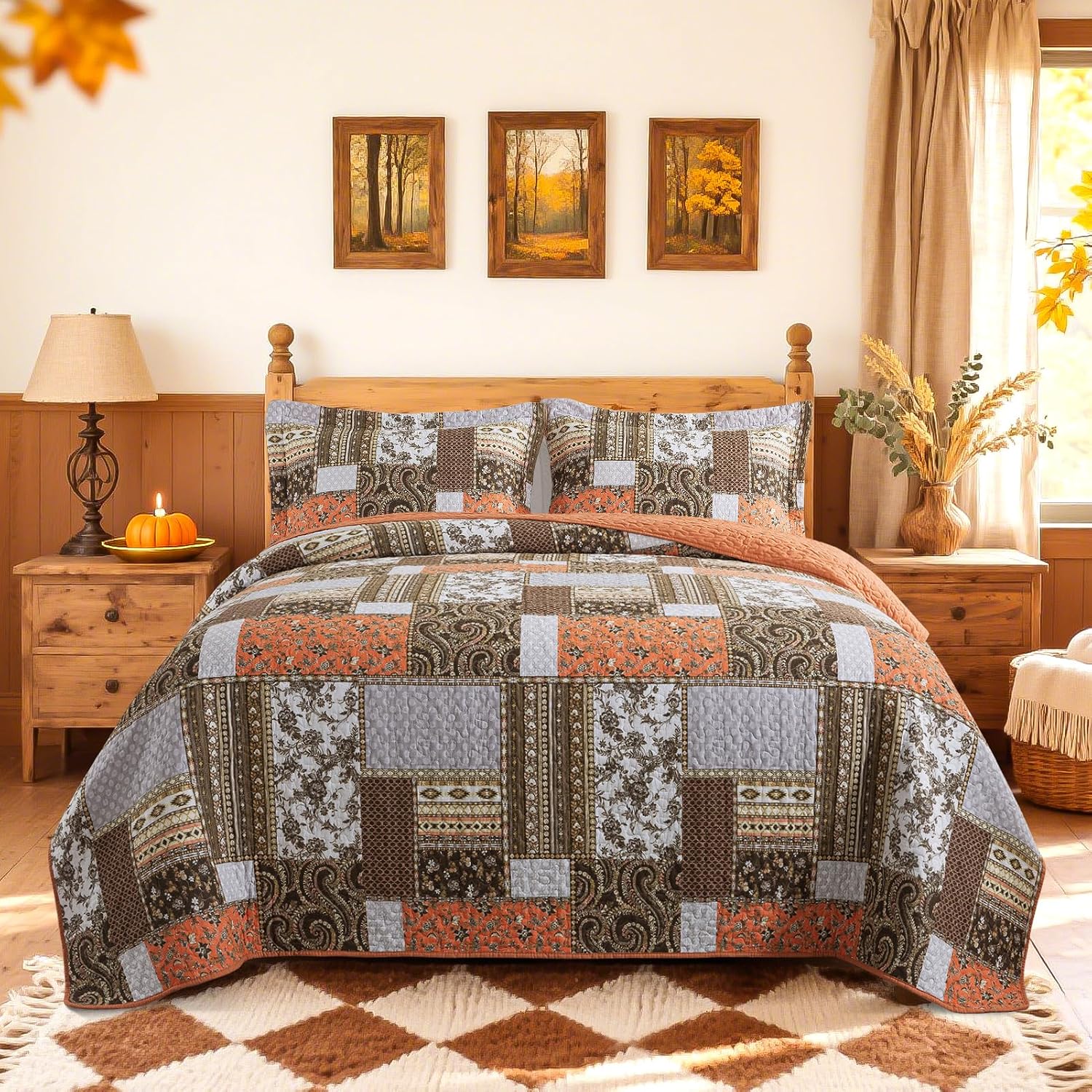 Thumbnail 6 de BEDIFANY California King Quilt, 100% Cotton