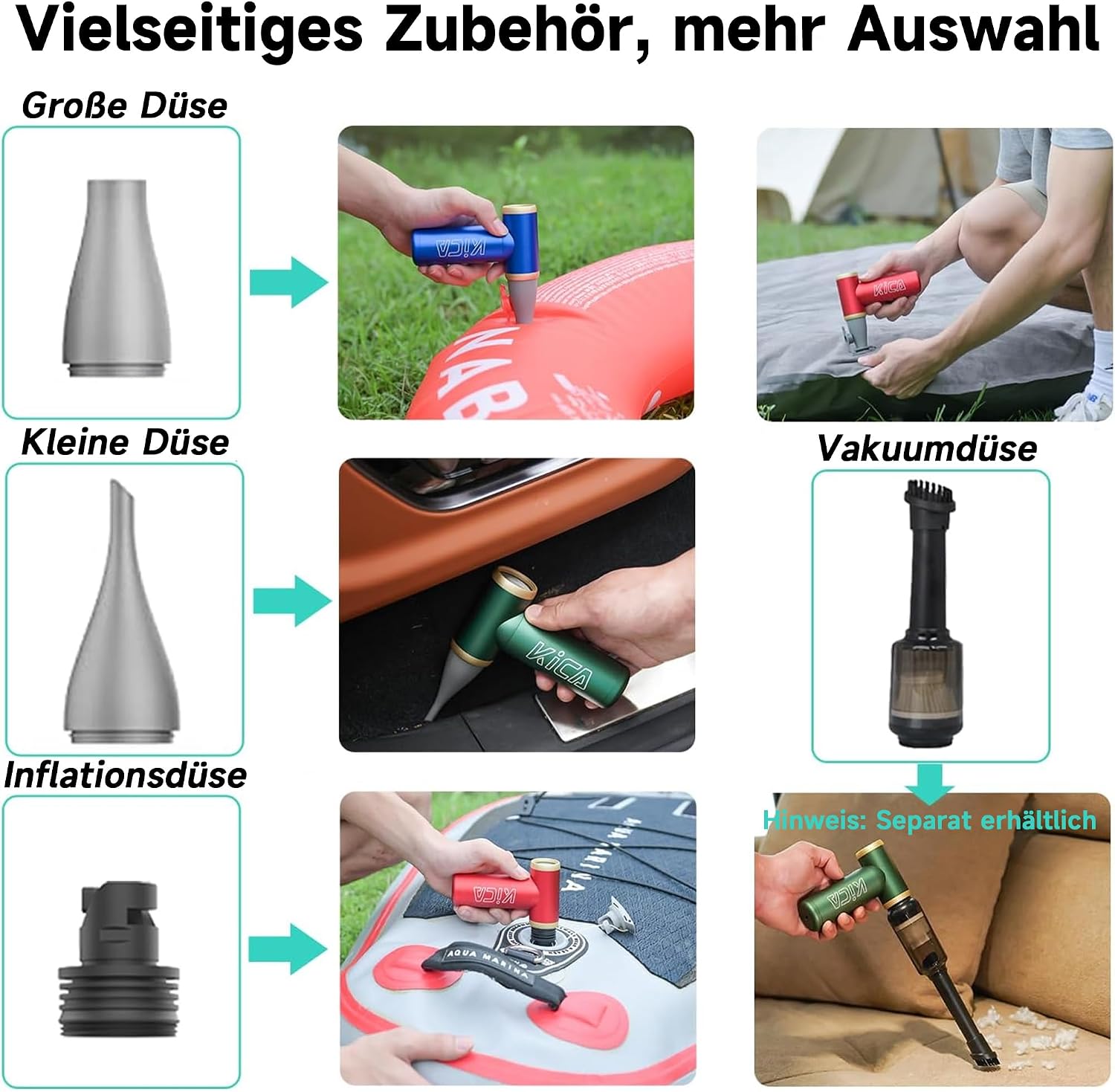 Thumbnail 4 de Kica JetFan 2S elektrisches Staubgebläse aus Metall (JetFan 2 Upgrade) – Mini Air Duster mit Turbotaste