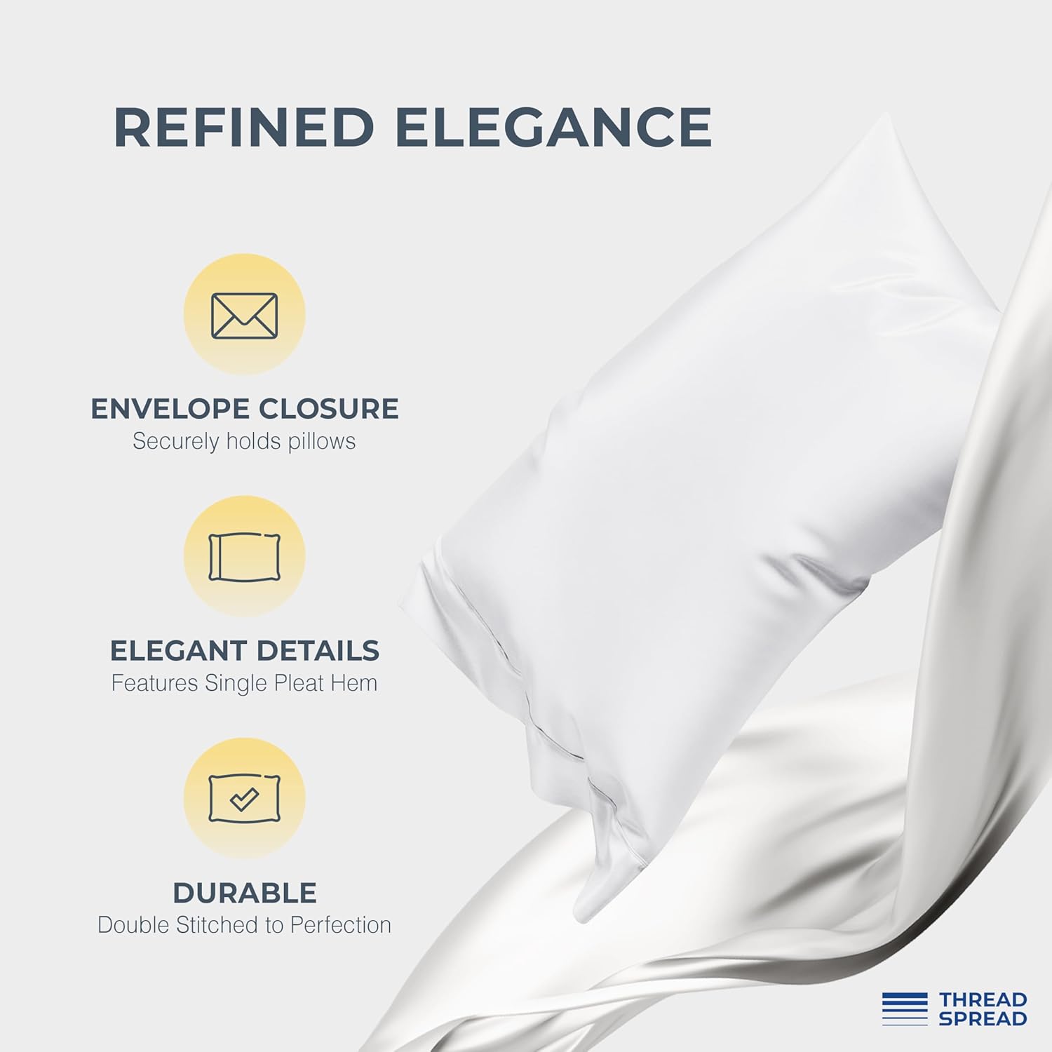 Thumbnail 3 de THREAD SPREAD 1500 Series 100% Egyptian Cotton California King Sheets (4-Piece) — 17" Deep Pocket, White